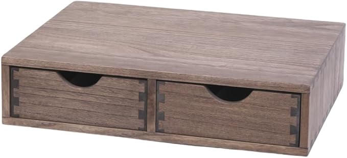 DDYURI Coffee Pods Storage Drawer Holder for Capsules - Multi Functional Desk Organizer Drawers For K cups Coffee Maker Brew - Kitchen Mini Wooden Box Chest Sideboard Counter Organization CF1D2C Dark