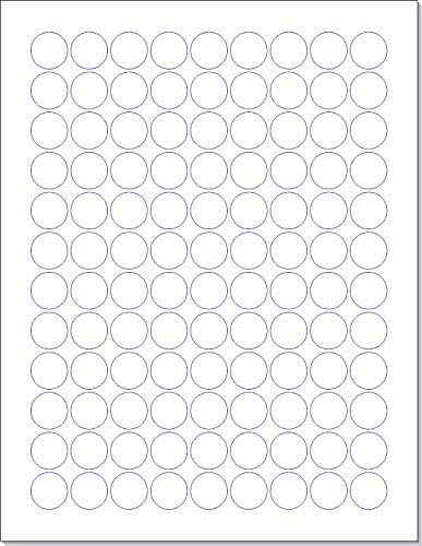 NextDayLabels 0.75 Inch Round Circle Stickers White for Bleeds Laser Inkjet - 108 Per Sheet Self-Adhesive Color Coding Inventory Labels Made in USA - 27,000 Labels