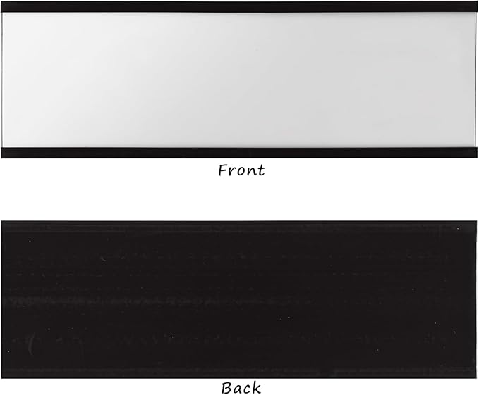 Realth C Channel Magnetic Label Holders 30 Pack 2'' x 5'' with Paper Inserts and Clear Plastic Protectors, Magnetic Data Card Holders File Cabinet Labels for Metal Racks and Shelves