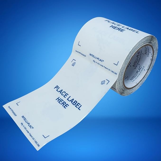 INTELLI-PLAC Label Holder for Containers, Totes, Bins (100, 4X6 Portrait) Permanent Label Holder Makes It Easy to Apply-Remove-Replace Your Labels. Prevent Sticky Residue & Overlapping of Labels