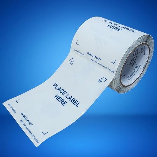 INTELLI-PLAC Label Holder for Containers, Totes, Bins (100, 4X6 Portrait) Permanent Label Holder Makes It Easy to Apply-Remove-Replace Your Labels. Prevent Sticky Residue & Overlapping of Labels