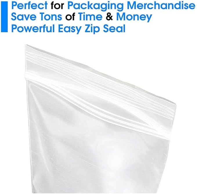 Secure Seal 6x6 Inch Reclosable Clear Zipper 2 Mil Plastic Storage Bags Top Zip Seal Bulk Wholesale Pack (Pack of 6000)