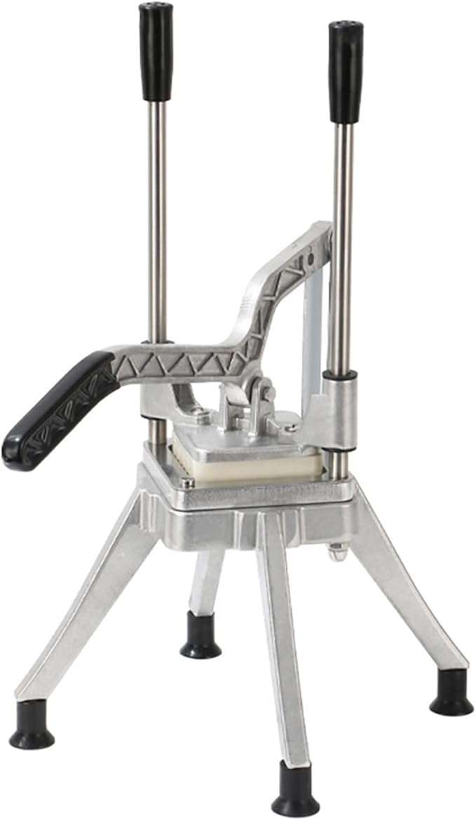 Malphi Commercial Vegetable Chopper, Heavy Duty Manual Potato Cutter with 4 Interchangeable Blades, Stainless Steel French Fry Cutter for Potatoes, Carrots, Onions, Vegetables & Fruits