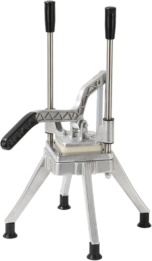 Malphi Commercial Vegetable Chopper, Heavy Duty Manual Potato Cutter with 4 Interchangeable Blades, Stainless Steel French Fry Cutter for Potatoes, Carrots, Onions, Vegetables & Fruits