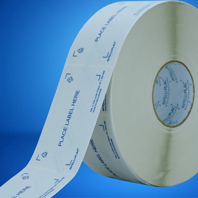 INTELLI-PLAC Label Holder for Containers, Totes, Bins (1000, 3X5) Permanent Label Holder Makes It Easy to Apply-Remove-Replace Your Labels. Prevent Sticky Residue & Messy Overlapping of Labels