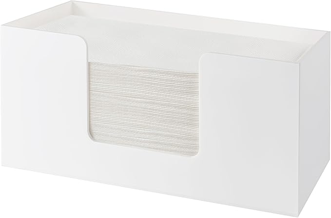 Paper Towel Dispenser Countertop, Acrylic Paper Towel Holder, White Napkin Holders for Kitchen, Countertop Multifold C-Fold, Z-Fold, MultiFold Trifold Paper Towel Dispenser for Bathroom Toilet