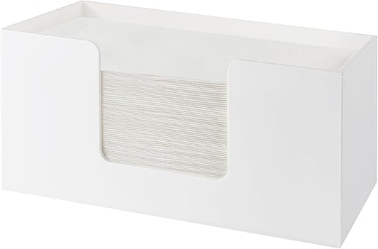 Paper Towel Dispenser Countertop, Acrylic Paper Towel Holder, White Napkin Holders for Kitchen, Countertop Multifold C-Fold, Z-Fold, MultiFold Trifold Paper Towel Dispenser for Bathroom Toilet