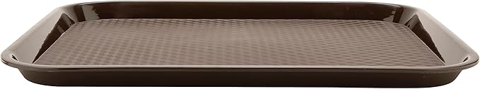 G.E.T. FT-18-BR BPA-Free Cafeteria / Fast Food Tray, 17.5" x 14", Brown(Set of 12)