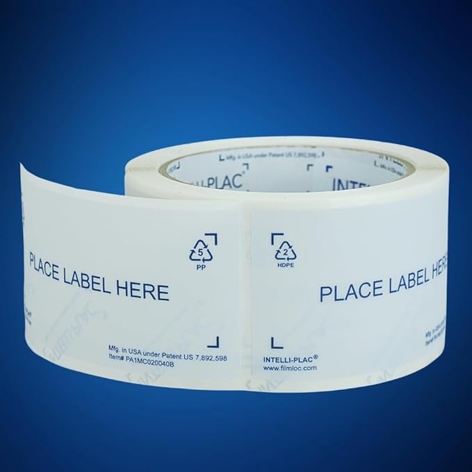 INTELLI-PLAC Label Holder for Containers, Totes, Bins (100, 2X4) Permanent Label Holder Makes It Easy to Apply-Remove-Replace Your Labels. Prevent Sticky Residue & Messy Overlapping of Labels