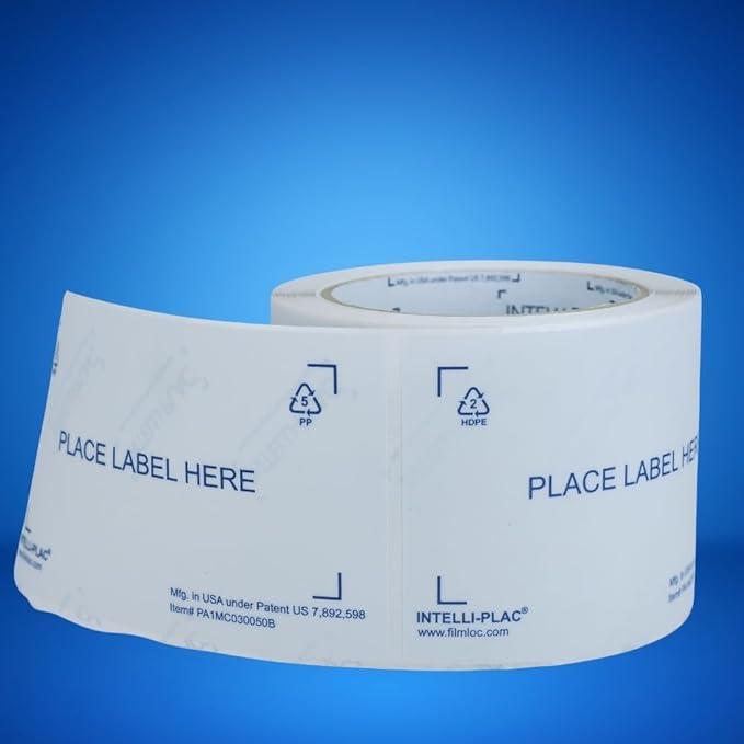 INTELLI-PLAC Label Holder for Containers, Totes, Bins (100, 3X5) Permanent Label Holder Makes It Easy to Apply-Remove-Replace Your Labels. Prevent Sticky Residue & Messy Overlapping of Labels