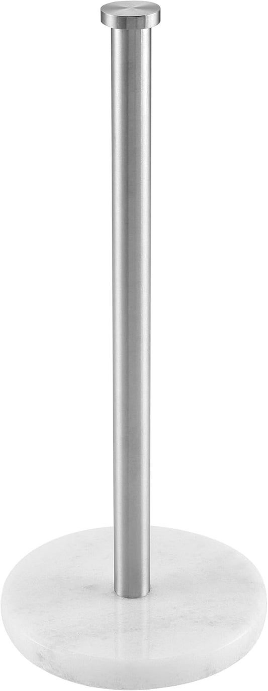 KES Paper Towel Holder Countertop, Paper Towel Roll Holder Stand for Kitchen with Natural Marble Base SUS304 Stainless Steel for Standard or Jumbo Rolls Brushed Finish, KPH100S14B-2