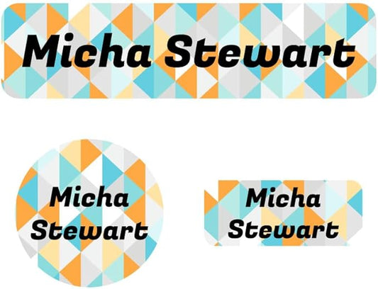 Name Bubbles - Kids Custom Name Labels for Daycare, School, Camp (144 Labels) - Personalized Waterproof Name Stickers for Clothes Tags, Lunch Boxes, Water Bottles, & School Supplies (Crystal Prism)