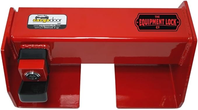 Equipment Lock Heavy Duty Cargo Door Lock - Powder Coated Steel Shipping Container Lock - Maximum Security Semi Trailer Door Lock - Semi Truck Accessories and Trailer Security (Keyed Alike)