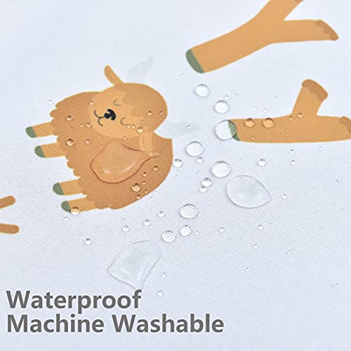 WOMUMON 51" Splat Mat for Under High Chair/Arts/Crafts, Baby Washable Spill Mat Waterproof Anti-Slip Floor Splash Mat, Portable Play Mat and Table Cloth