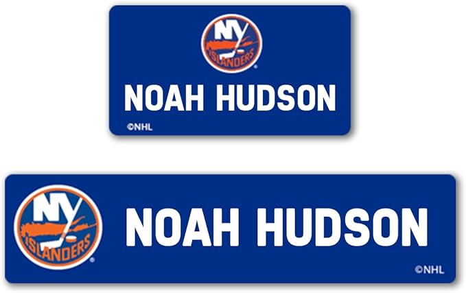 NHL Hockey Labels - Custom Peel and Stick, Waterproof Label - Great for Organization, Sports, School, Day Camp Labels - 155 Pack (New York Islanders)