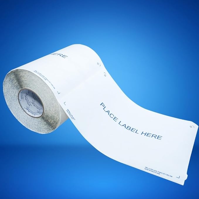 INTELLI-PLAC Label Holder for Containers, Totes, Bins (200, 10x14) Permanent Label Holder Makes It Easy to Apply-Remove-Replace Your Labels. Prevent Sticky Residue & Messy Overlapping of Labels