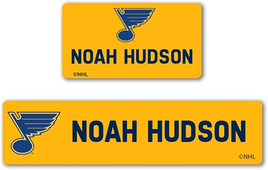 NHL Hockey Labels - Custom Peel and Stick, Waterproof Labels - Great for Organization, Sports, School, Day Camp Labels - 155 Pack (St. Louis Blues)
