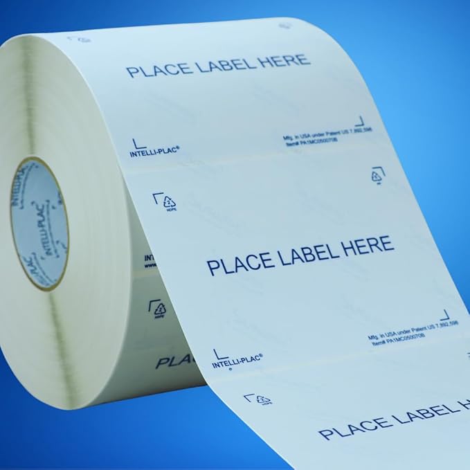 INTELLI-PLAC Label Holder for Containers, Totes, Bins (1000, 5X7) Permanent Label Holder Makes It Easy to Apply-Remove-Replace Your Labels. Prevent Sticky Residue & Messy Overlapping of Labels