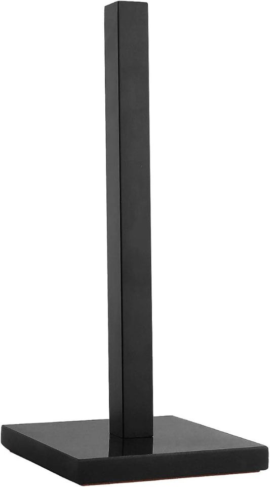 LUTAVOY Paper Towel Holder Kitchen Standing Paper Towel Roll Holder with Marble Base for Bathroom Kitchen Countertop(Matt Black,Black Base KZ50)