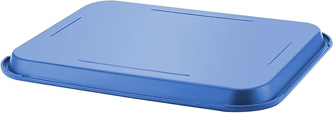 MAHIONG 15 Pack 14 x 10 Inch Blue Large Fast Food Tray, Rectangular Plastic Cafeteria Trays Restaurant Serving Trays, School Lunch Trays