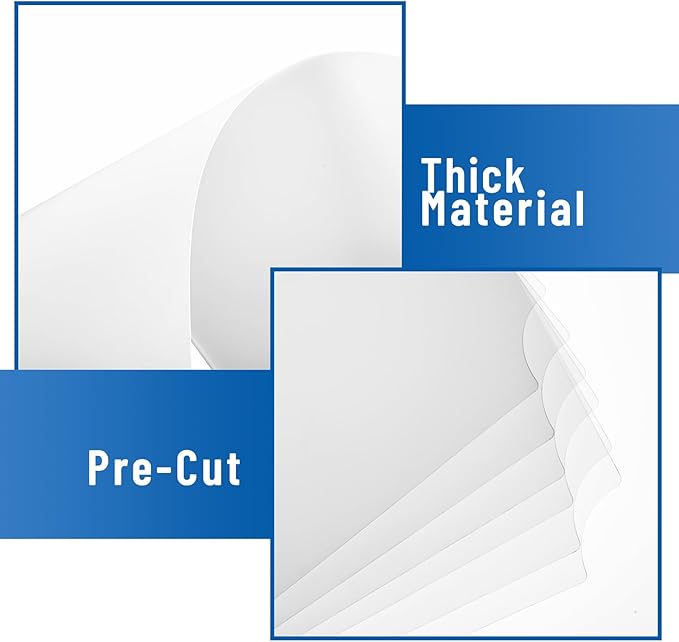 Frienda Set of 10 Wire Shelf Liner 18 x 48 Inch Heavy Duty Shelf Liners Packed Flat for Wire Shelving, Waterproof Non Adhesive Plastic Mat for Metal Rack Kitchen Shelves, Shoe Rack