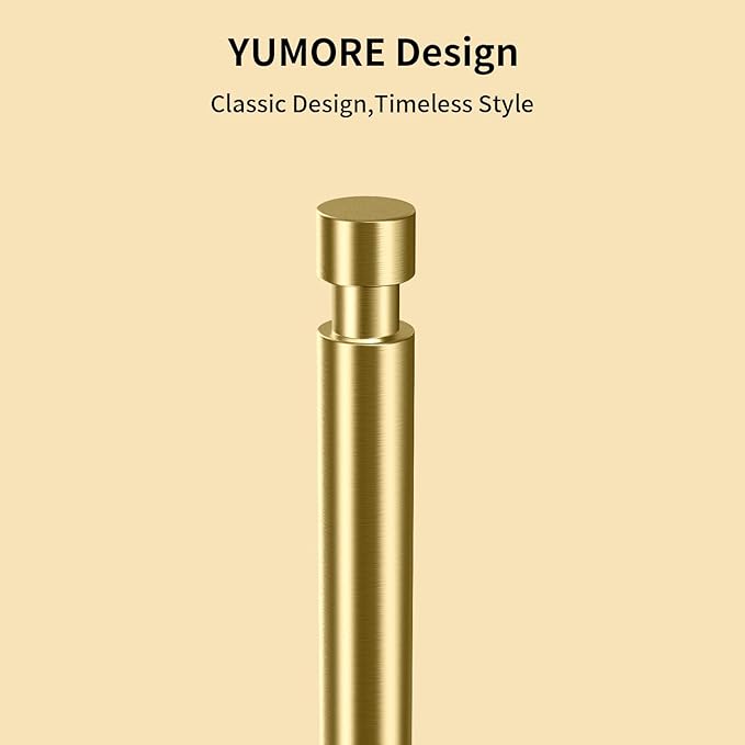 Paper Towel Holder Countertop, Paper Towel Holder with Weighted Base Non Slip, Standing Paper Towel Roll Holder for Kitchen Bathroom, Easy One-Handed Operation, Stainles Steel (Gold)