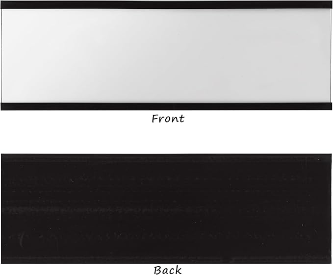 Realth C Channel Magnetic Label Holders 30 Pack 1'' x 3'' with Paper Inserts and Clear Plastic Protectors, Magnetic Data Card Holders File Cabinet Labels for Metal Racks and Shelves