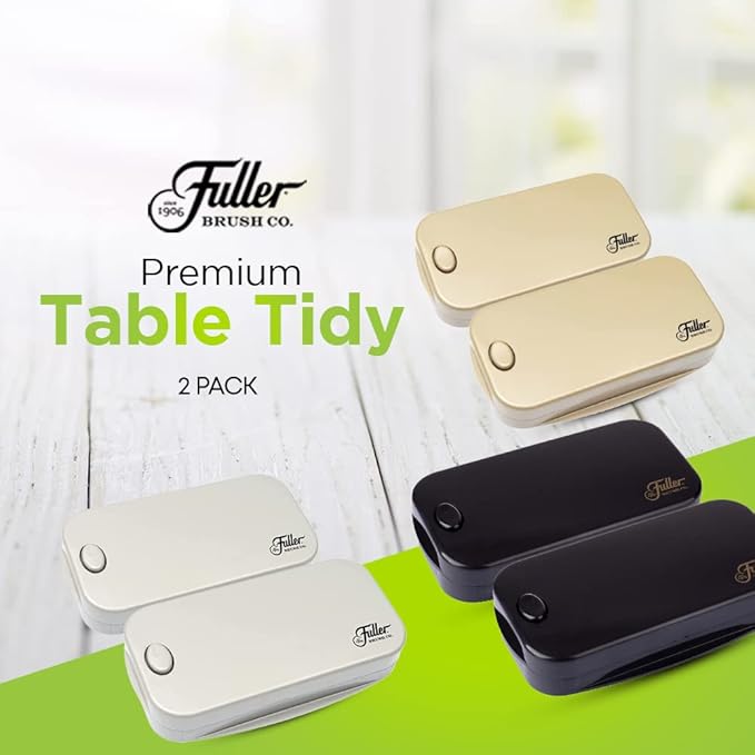 Fuller Brush Premium Table Tidy – Handheld Crumb Sweeper for Tabletops – Compact Crumb Remover with Bristle Rows – Easy to Use, Durable & Portable Cleaning Tool, Gold (Pack of 2)