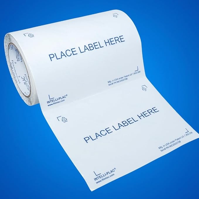INTELLI-PLAC Label Holder for Containers, Totes, Bins (100, 5X7) Permanent Label Holder Makes It Easy to Apply-Remove-Replace Your Labels. Prevent Sticky Residue & Messy Overlapping of Labels
