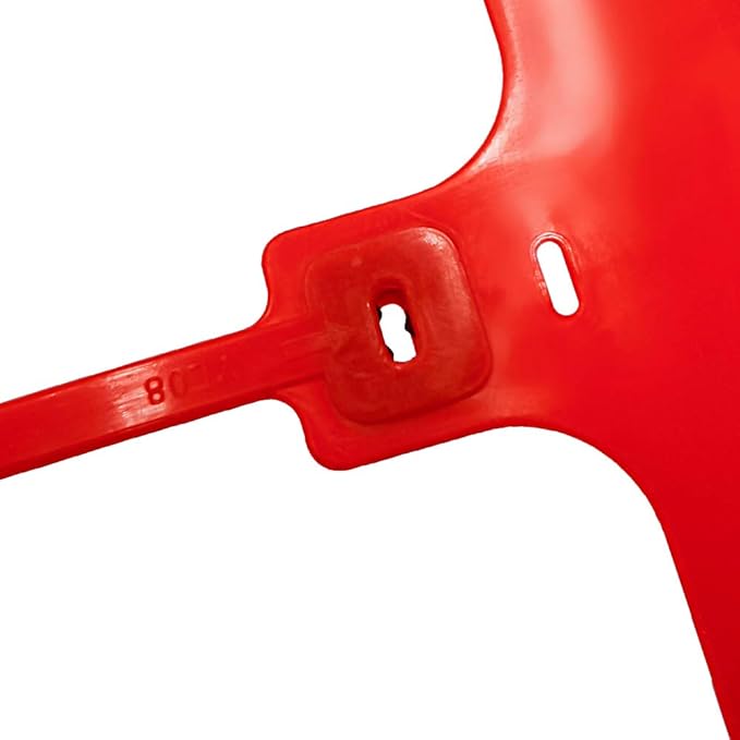 Plastic Seals Shipping Tags Logistics Use Big Sign Tie Large Label Tie, 255 mm Total Length, Package of 100pcs (Red)