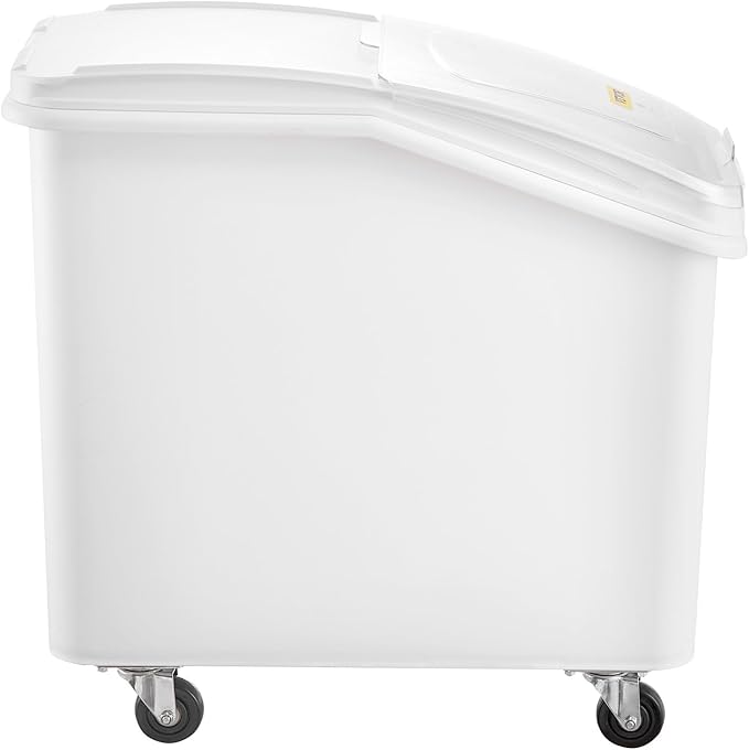 Mophorn 21 Gallon Food Storage Containers 500 Cup Ingredient Bin with Scoop and Sliding Lid Commercial Food Container Ideal for Rice storage, Dog Food Container, Flour and Sugar Containers, White