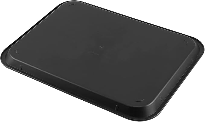 SEUNMUK 6 Pack 12 x 16 Inch Plastic Fast Food Trays, Cafeteria Tray, Scratch-Resistant Black Cafeteria Tray, Fast Food Serving Trays for School, Cafeteria, Restaurant