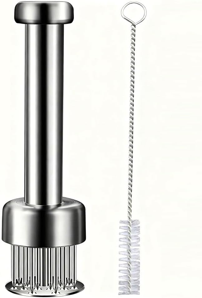 Meat Tenderizer Tool,304 Stainless Steel,for Tenderizing Beef,Steak, Chicken, Turkey, Pork,Dishwasher Safe,with 21 Needles & Retractable Safety Guard