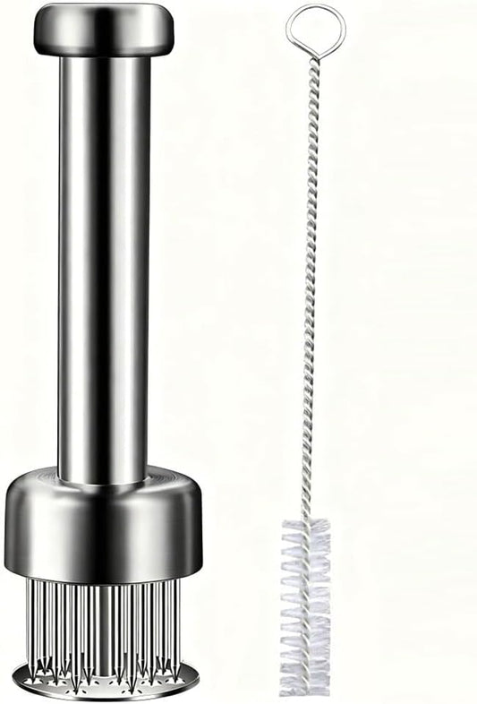 Meat Tenderizer Tool,304 Stainless Steel,for Tenderizing Beef,Steak, Chicken, Turkey, Pork,Dishwasher Safe,with 21 Needles & Retractable Safety Guard