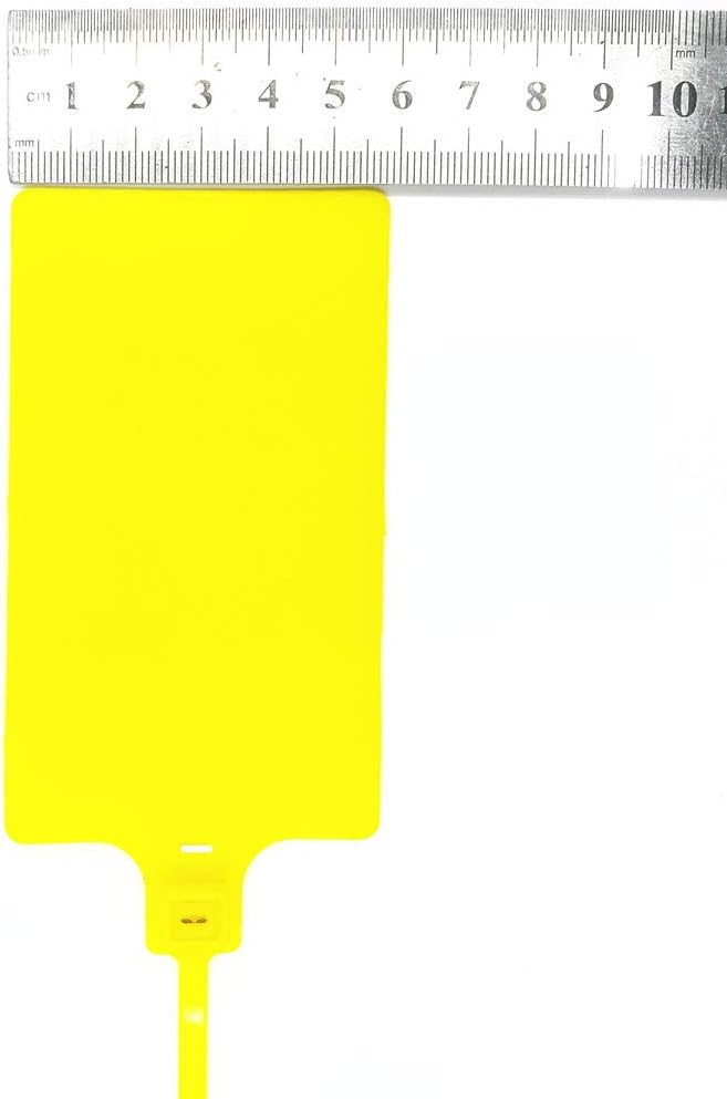 Plastic Seals Shipping Tags Logistics Use Big Sign Tie Large Label Tie, 255 mm Total Length, Package of 100 pcs (Yellow)