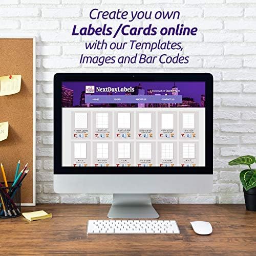 NextDayLabels 2 Inch Round Circle Stickers White for Bleeds Laser Inkjet - 12 Per Sheet Self-Adhesive Candle Jar Product Lids Made in USA - 1200 Labels