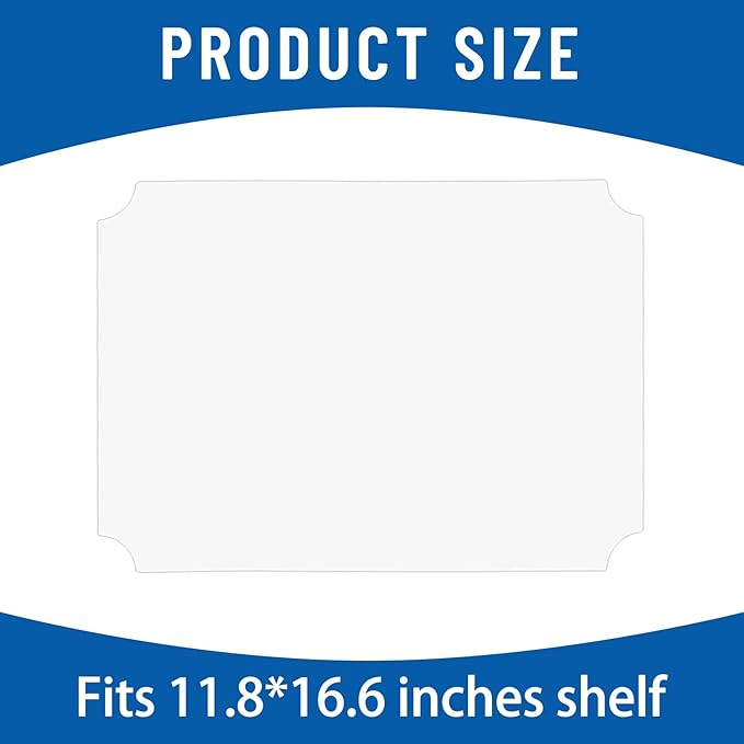 Frienda Set of 6 Wire Shelf Liner 16.6 x 11.8 Inch Heavy Duty Shelf Liners Packed Flat for Wire Shelving, Waterproof Non Adhesive Plastic Mat for Metal Rack Kitchen Shelves, Shoe Rack