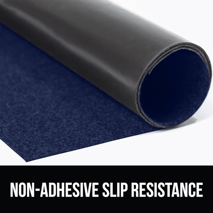 GORILLA GRIP LeakGuard Non-Adhesive Under Sink Mat for Kitchen Cabinet, 24x50, Waterproof Quick Dry Shelf Liner, Durable Absorbent Felt Mats for Bathroom Sinks, Cabinets, Dresser, Easy to Trim, Navy