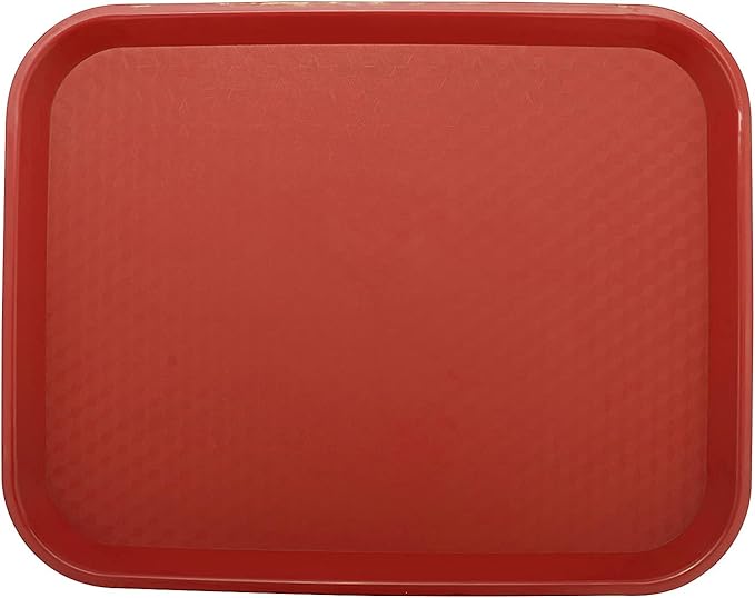 G.E.T. FT-14-Red BPA-Free Cafeteria / Fast Food Tray, 14" x 10.75", Red (Set of 12)