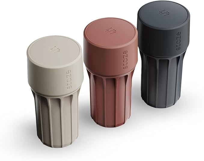 Staze Preserve Vacuum Sealed Storage Jars (148ml) | Herb Storage & Food Storage Container with Protection (Desert Trio)