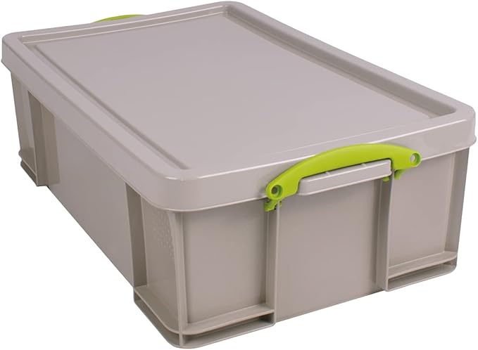 Really Useful Box Plastic Storage 50 Litre Recycled Dove Grey