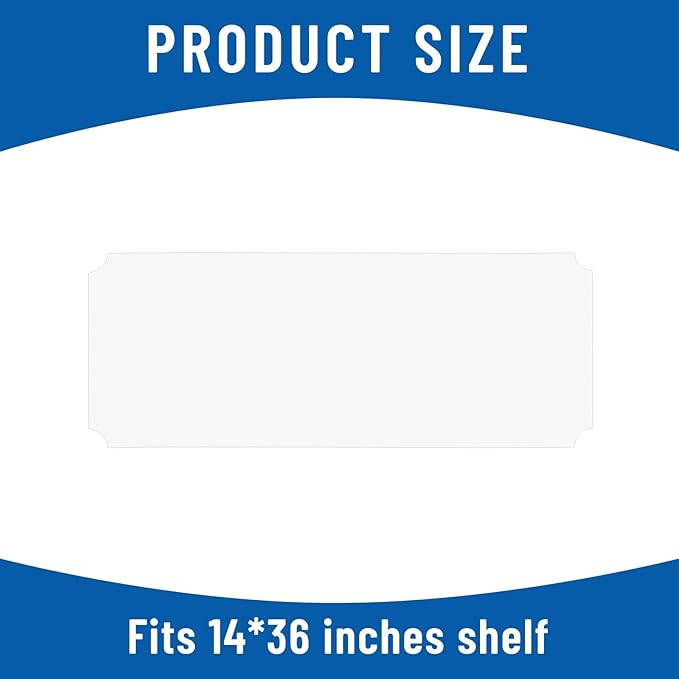 Frienda Set of 10 Wire Shelf Liner 14 x 36 Inch Heavy Duty Shelf Liners Packed Flat for Wire Shelving, Waterproof Non Adhesive Plastic Mat for Metal Rack Kitchen Shelves, Shoe Rack
