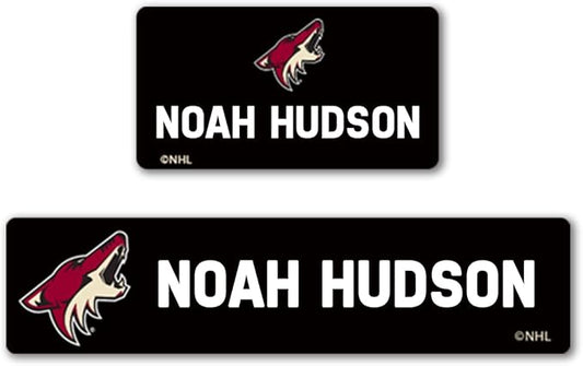 NHL Hockey Labels - Custom Peel and Stick, Waterproof Labels - Great for Organization, Sports, School, Day Camp Labels - 155 Pack (Phoenix Coyotes)