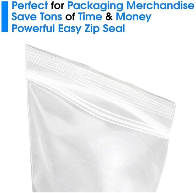 Secure Seal 9x14 Inch Reclosable Clear Zipper 2 Mil Plastic Storage Bags Top Zip Seal Bulk Wholesale Pack (Pack of 2000)