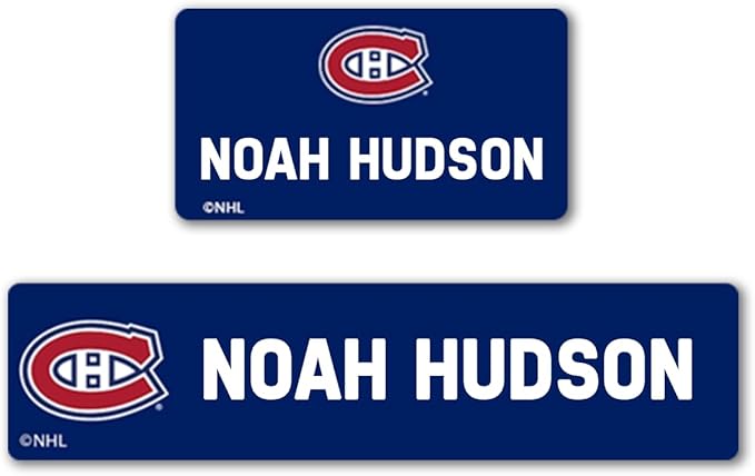 NHL Hockey Labels - Custom Peel and Stick, Waterproof Label - Great for Organization, Sports, School, Day Camp Labels - 155 Pack (Montreal Canadiens)