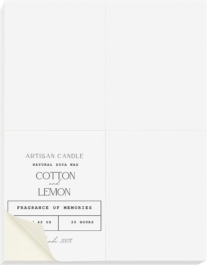 NextDayLabels 4.25x5.5 Inch Rectangle Stickers White Blank Labels for Laser Inkjet Printer - 4 Per Sheet Self-Adhesive Shipping Mailing Address Made in USA - 2000 Labels