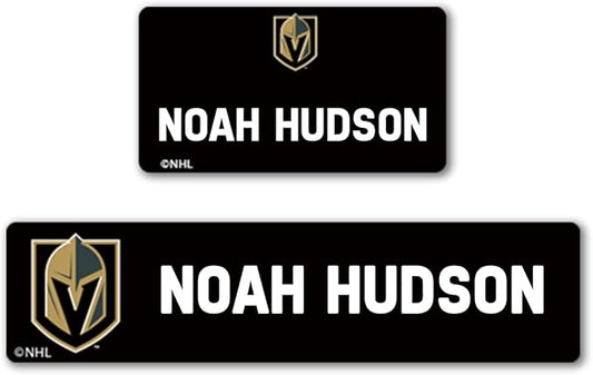 NHL Hockey Labels - Custom Peel and Stick, Waterproof Labels - Great for Organization, Sports, School, Day Camp Labels - 155 Pack (Vegas Golden Knights)