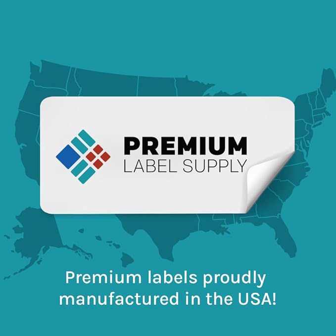 Premium Label Supply Bright Neon Color Fluorescent Sticker Labels - 3.5" x 5" Labels - (Fluorescent Red, 4000 Labels)