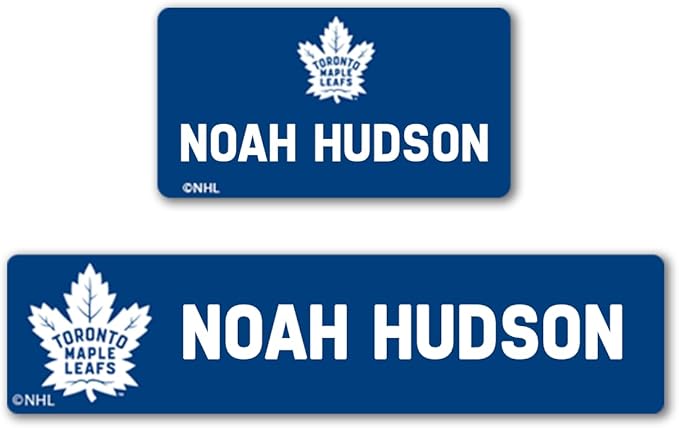 NHL Hockey Labels - Custom Peel and Stick, Waterproof Label - Great for Organization, Sports, School, Day Camp Labels - 155 Pack (Toronto Maple Leafs)