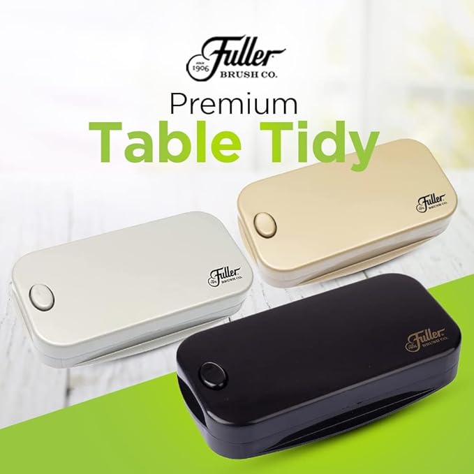 Fuller Brush Premium Table Tidy – Handheld Crumb Sweeper for Tabletops – Compact Crumb Remover with Bristle Rows – Easy to Use, Durable & Portable Cleaning Tool, Silver (Pack of 1)